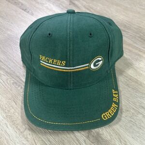 VTG Green Bay Packers Snapback Hat NFL Football Logo 7‎ Green Cap